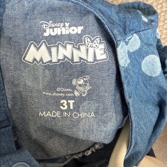 Disney Junior Minnie Mouse Blue Polka Dot Dress - Picture 3 of 3